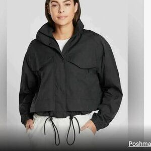 Athleta Women's Short/Cropped Canopy Parachute Athletic Jacket - Black, Size - L